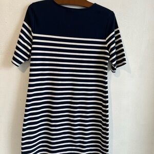 Karen Scott Marina Rinaldi Navy and White Lace-Up sport dress